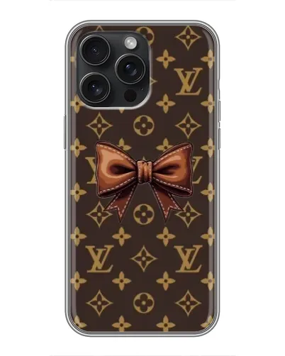 Чохол для iPhone 15 Pro Max з картинкою «LV з бантом» Чохол для iPhone 15 Pro Max з картинкою «LV з бантом»