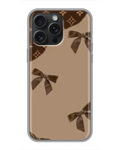 Чохол для iPhone 15 Pro Max з картинкою «LV — кавовий атлас» Чохол для iPhone 15 Pro Max з картинкою «LV — кавовий атлас»