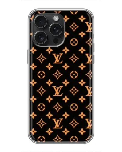 Чохол для iPhone 15 Pro Max з картинкою «Золота монограма LV» Чохол для iPhone 15 Pro Max з картинкою «Золота монограма LV»