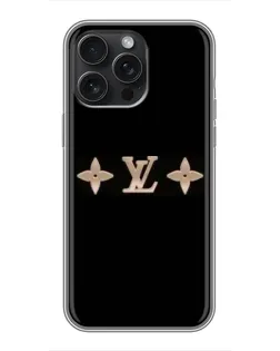 Чохол для iPhone 15 Pro Max з картинкою «Louis Vuitton — мінімалізм»