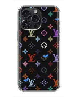 Чохол для iPhone 15 Pro Max з картинкою «Кольорова монограма LV»