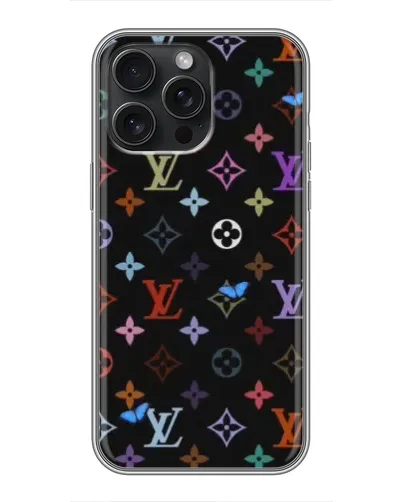 Чохол для iPhone 15 Pro Max з картинкою «Кольорова монограма LV» Чохол для iPhone 15 Pro Max з картинкою «Кольорова монограма LV»