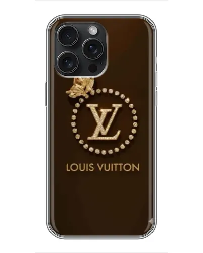 Чохол для iPhone 15 Pro Max з картинкою «LV — золота печатка» Чохол для iPhone 15 Pro Max з картинкою «LV — золота печатка»