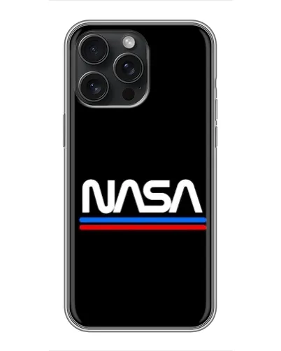 Чохол для iPhone 15 Pro Max з картинкою «NASA — класика Red Blue» Чохол для iPhone 15 Pro Max з картинкою «NASA — класика Red Blue»
