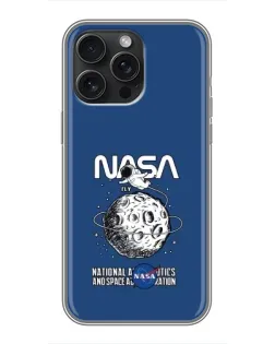 Чохол для iPhone 15 Pro Max з картинкою «NASA — місячна місія»