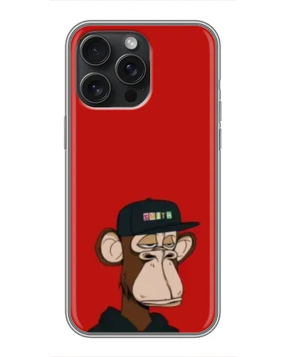 Чохол для iPhone 15 Pro Max з картинкою «Bored Ape — червоний фон» Чохол для iPhone 15 Pro Max з картинкою «Bored Ape — червоний фон»