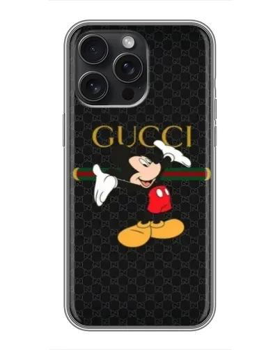 Чохол для iPhone 15 Pro Max з картинкою «Міккі Маус Gucci»