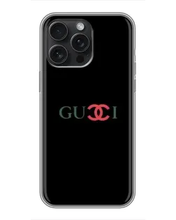Чохол для iPhone 15 Pro Max з картинкою «Gucci — червоний градієнт»