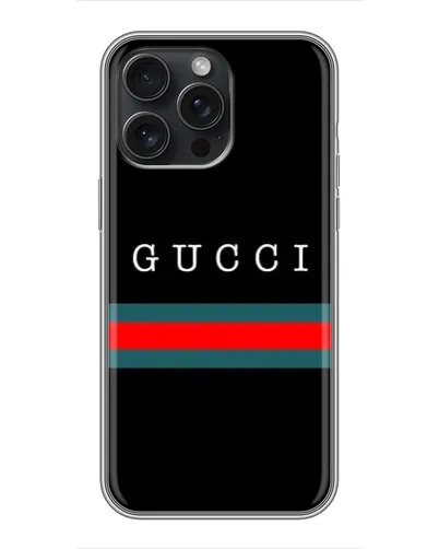 Чохол для iPhone 15 Pro Max з картинкою «Gucci — червоний пояс»
