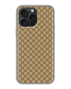 Чехол для iPhone 15 Pro Max с картинкой «Gucci — классический беж» Чехол для iPhone 15 Pro Max с картинкой «Gucci — классический беж»