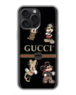 Чехол для iPhone 15 Pro Max с картинкой «Gucci — герои Disney и монограмма» Чехол для iPhone 15 Pro Max с картинкой «Gucci — герои Disney и монограмма»