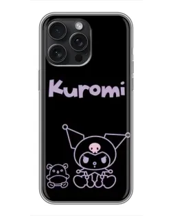 Чохол для iPhone 15 Pro Max з картинкою «Kuromi — чорний мінімалізм» Чохол для iPhone 15 Pro Max з картинкою «Kuromi — чорний мінімалізм»