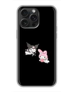Чохол для iPhone 15 Pro Max з картинкою «My Melody та Kuromi»
