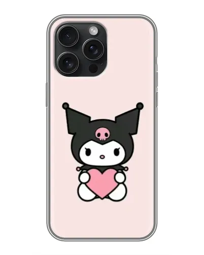 Чохол для iPhone 15 Pro Max з картинкою «Kuromi та серце» Чохол для iPhone 15 Pro Max з картинкою «Kuromi та серце»