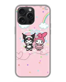 Чохол для iPhone 15 Pro Max з картинкою «My Melody та Kuromi»