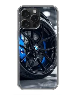 Чохол для iPhone 15 Pro Max з картинкою «Колесо BMW зблизька»