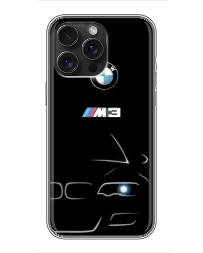 Чохол для iPhone 15 Pro Max з картинкою «Мінімалістичний принт BMW M3»