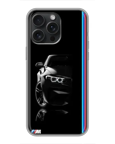 Чохол для iPhone 15 Pro Max з картинкою «Силует BMW в темряві»