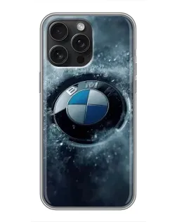 Чехол для iPhone 15 Pro Max с картинкой «Логотип BMW — лед» Чехол для iPhone 15 Pro Max с картинкой «Логотип BMW — лед»