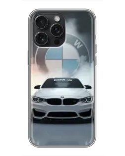 Чехол для iPhone 15 Pro Max с картинкой «BMW в белом дыму» Чехол для iPhone 15 Pro Max с картинкой «BMW в белом дыму»