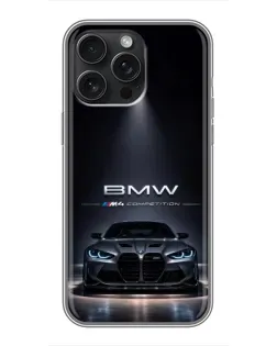Чехол для iPhone 15 Pro Max с картинкой «BMW сквозь ночной город» Чехол для iPhone 15 Pro Max с картинкой «BMW сквозь ночной город»