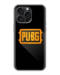 Чохол для iPhone 15 Pro Max з картинкою «PUBG — рамка лого»