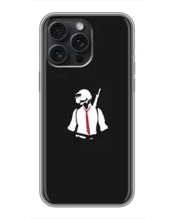 Чохол для iPhone 15 Pro Max з картинкою «PUBG — силует воїна»