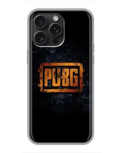 Чохол для iPhone 15 Pro Max з картинкою «PUBG — золотий логотип»