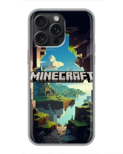 Чохол для iPhone 15 Pro Max з картинкою «Печера Майнкрафт» Чохол для iPhone 15 Pro Max з картинкою «Печера Майнкрафт»