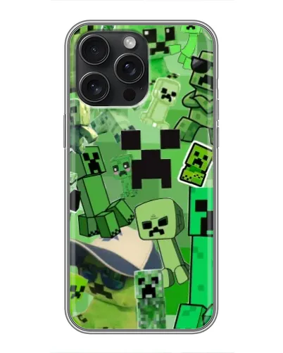 Чохол для iPhone 15 Pro Max з картинкою «Кріпери Minecraft» Чохол для iPhone 15 Pro Max з картинкою «Кріпери Minecraft»