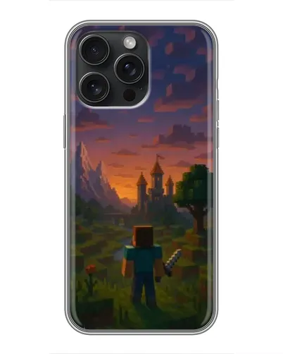 Чохол для iPhone 15 Pro Max з картинкою «Стів біля вежі» Чохол для iPhone 15 Pro Max з картинкою «Стів біля вежі»