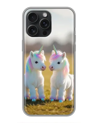 Чохол для iPhone 15 Pro Max з картинкою «Пара єдинорогів» Чохол для iPhone 15 Pro Max з картинкою «Пара єдинорогів»
