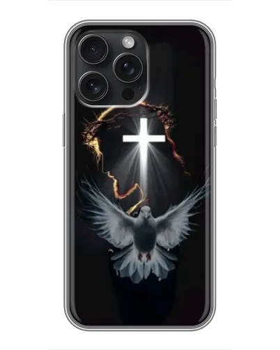 Чехол для iPhone 15 Pro Max с картинкой «Голубь и Свет»