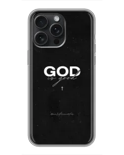 Чехол для iPhone 15 Pro Max с картинкой «GOD — Бог над всем»