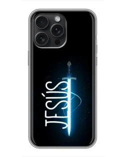 Чехол для iPhone 15 Pro Max с картинкой «Меч Духа Jesus»