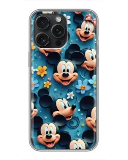 Чохол для iPhone 15 Pro Max з картинкою «Паттерн Міккі та Мінні»