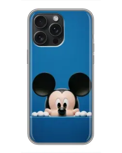 Чохол для iPhone 15 Pro Max з картинкою «Міккі виглядає»