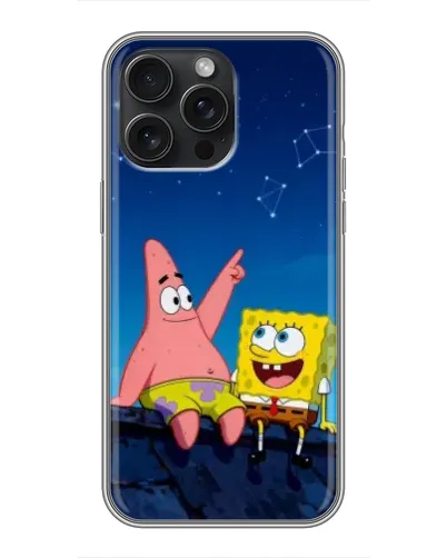 Чохол для iPhone 15 Pro Max з картинкою «Губка Боб та Патрік вночі» Чохол для iPhone 15 Pro Max з картинкою «Губка Боб та Патрік вночі»