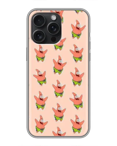 Чохол для iPhone 15 Pro Max з картинкою «Патрік Стар паттерн» Чохол для iPhone 15 Pro Max з картинкою «Патрік Стар паттерн»
