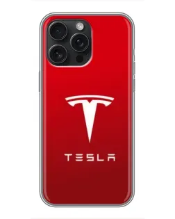 Чохол для iPhone 15 Pro Max з картинкою «Tesla Red Classic»