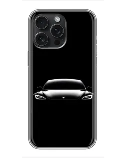 Чохол для iPhone 15 Pro Max з картинкою «Фари Tesla Night»