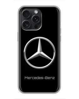 Чохол для iPhone 15 Pro Max з картинкою «Mercedes Silver Logo»
