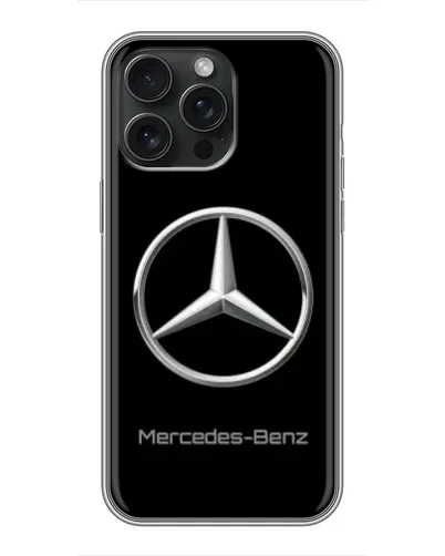 Чохол для iPhone 15 Pro Max з картинкою «Mercedes Silver Logo»