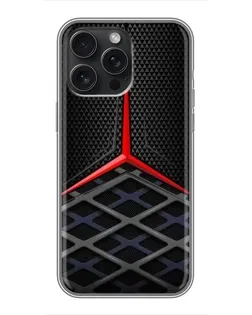 Чохол для iPhone 15 Pro Max з картинкою «Mercedes Carbon Grid»