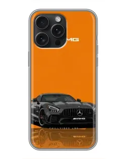 Чохол для iPhone 15 Pro Max з картинкою «Помаранчевий Mercedes AMG»