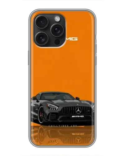 Чохол для iPhone 15 Pro Max з картинкою «Помаранчевий Mercedes AMG»