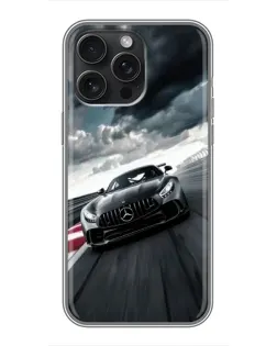 Чохол для iPhone 15 Pro Max з картинкою «Гоночний Mercedes AMG»