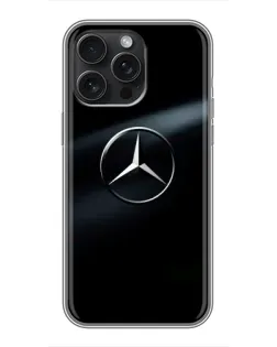 Чохол для iPhone 15 Pro Max з картинкою «Mercedes на металі»