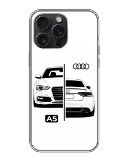 Чохол для iPhone 15 Pro Max з картинкою «Audi — контрастний дизайн»