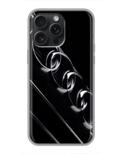 Чохол для iPhone 15 Pro Max з картинкою «Audi — абстрактні кільця»